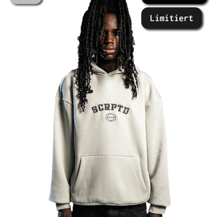 90s SPELLOUT HOODIE NEBEL GRAU