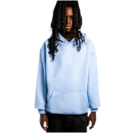 NO LOGO HOODIE PUDER BLAU