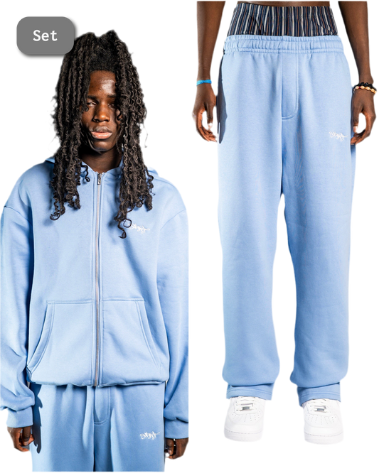SIGNATURE ZIP TRACKSUIT PUDER BLAU
