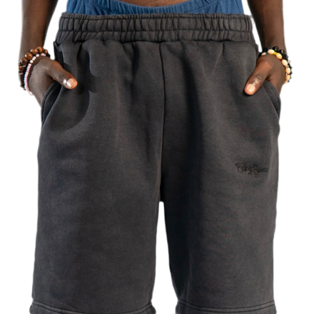 SIGNATURE SWEATSHORTS WASHED BLACK