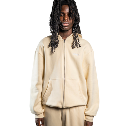SIGNATURE ZIP HOODIE VANILLE