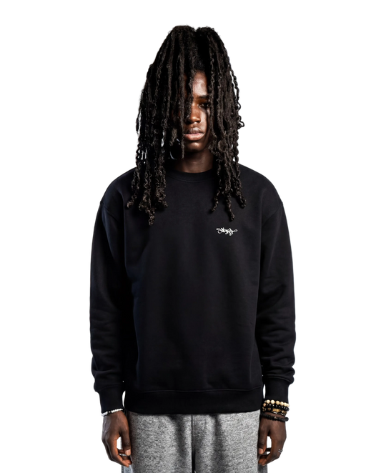 SIGNATURE CREWNECK SWEATER SCHWARZ
