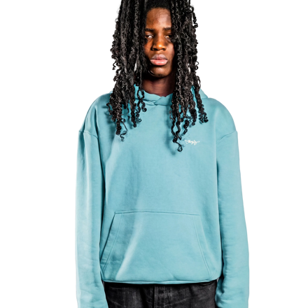 SIGNATURE HOODIE AQUA BLUE