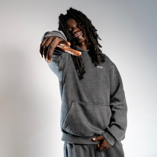 SIGNATURE HOODIE WASHED ANTHRAZIT