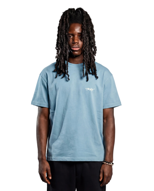 SIGNATURE REGULAR FIT T-SHIRT OCEAN BLUE