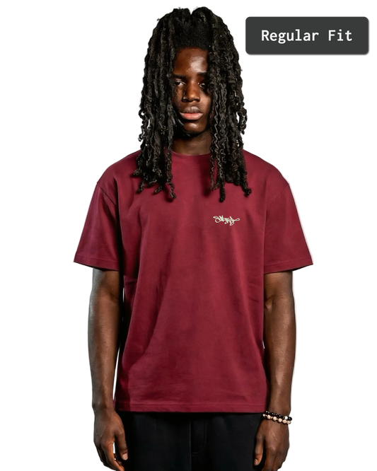 SIGNATURE REGULAR FIT T-SHIRT WINERED