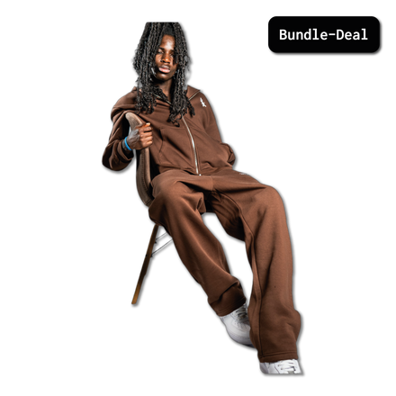 SIGNATURE ZIP TRACKSUIT BUNDLE SCHOKO BRAUN