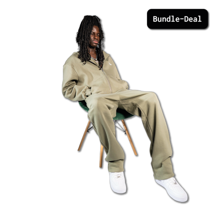 SIGNATURE ZIP TRACKSUIT BUNDLE OLIVE GRÜN