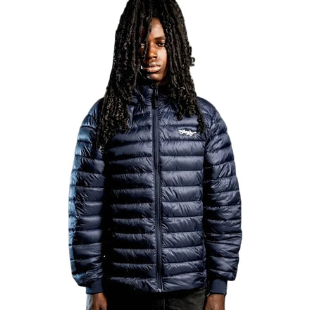 SIGNATURE HOOD PUFFER NAVY BLUE