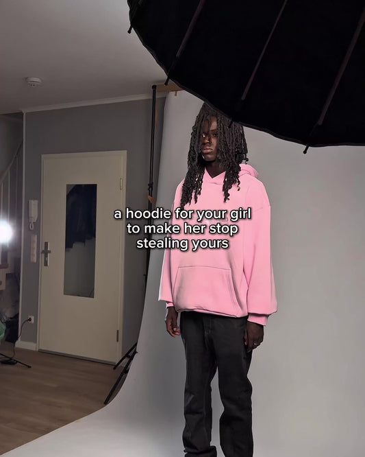 BIG SIGNATURE HOODIE SOFT PINK