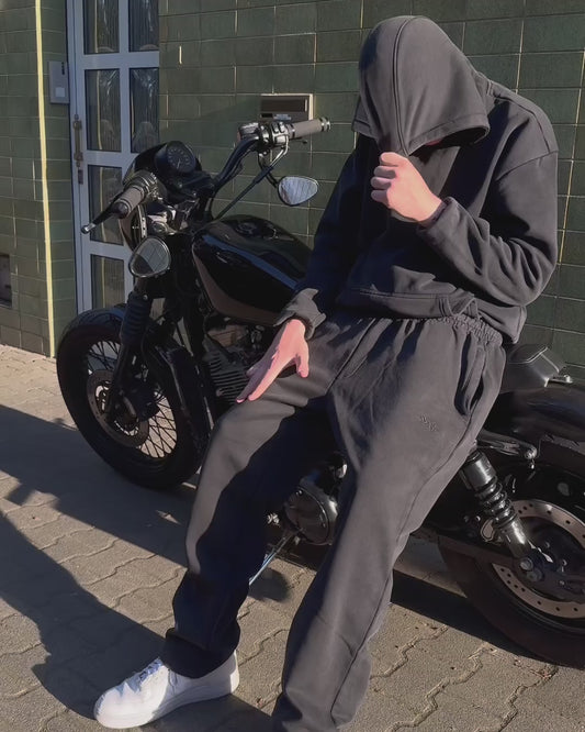 SIGNATURE HOODIE WASHED BLACK